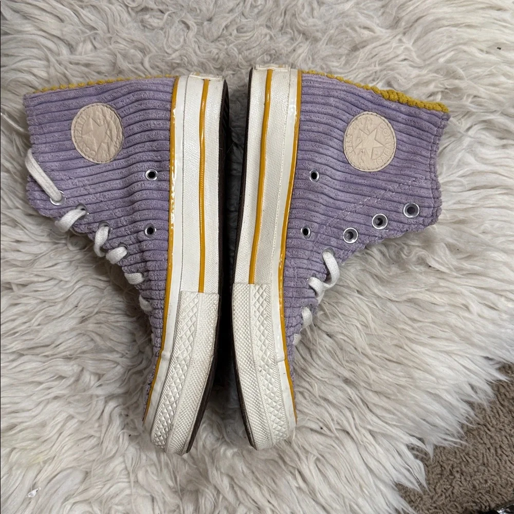Converse Chuck Taylor All Star high-top sneakers in‎ purple corduroy women’s 5.5